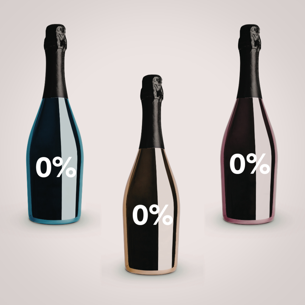 alkoholiton kuohuviinipullo